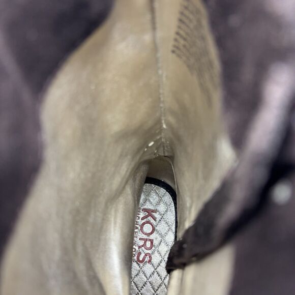 Michael Kors Fringed Booties Women’s Size 5 M Brown Suede Rhinestone Gillian - Picture 12 of 14